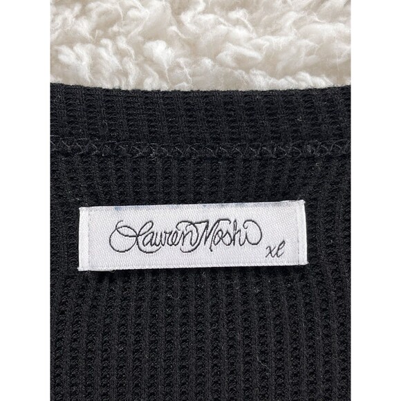 Lauren Moshi Women's XL Shirt Mckinley Chain Evil Eye Fitted Thermal - Picture 2 of 10